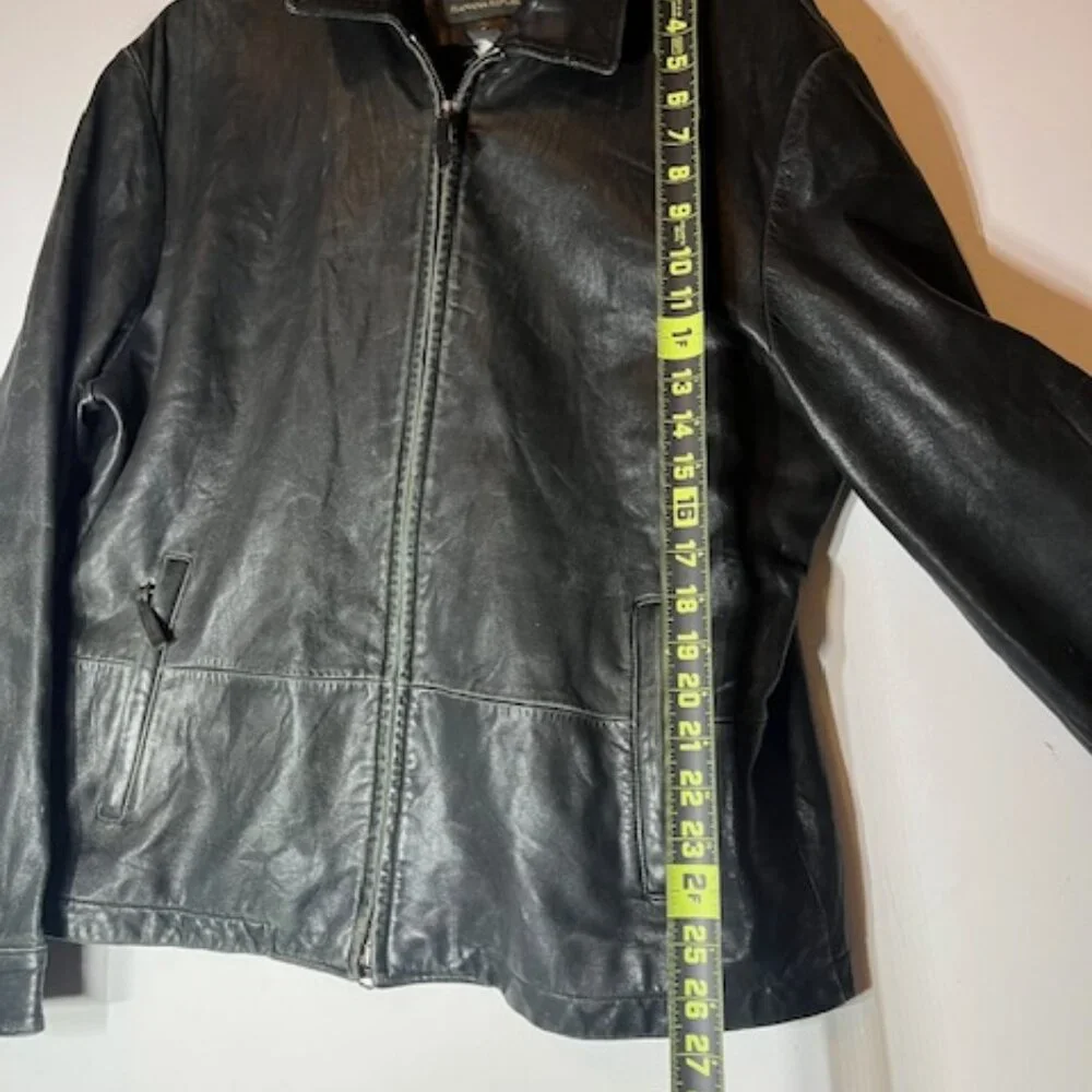 Banana Republic Vintage Leather READ Bomber Full Zip Buttery Soft‎ Jacket Sz L